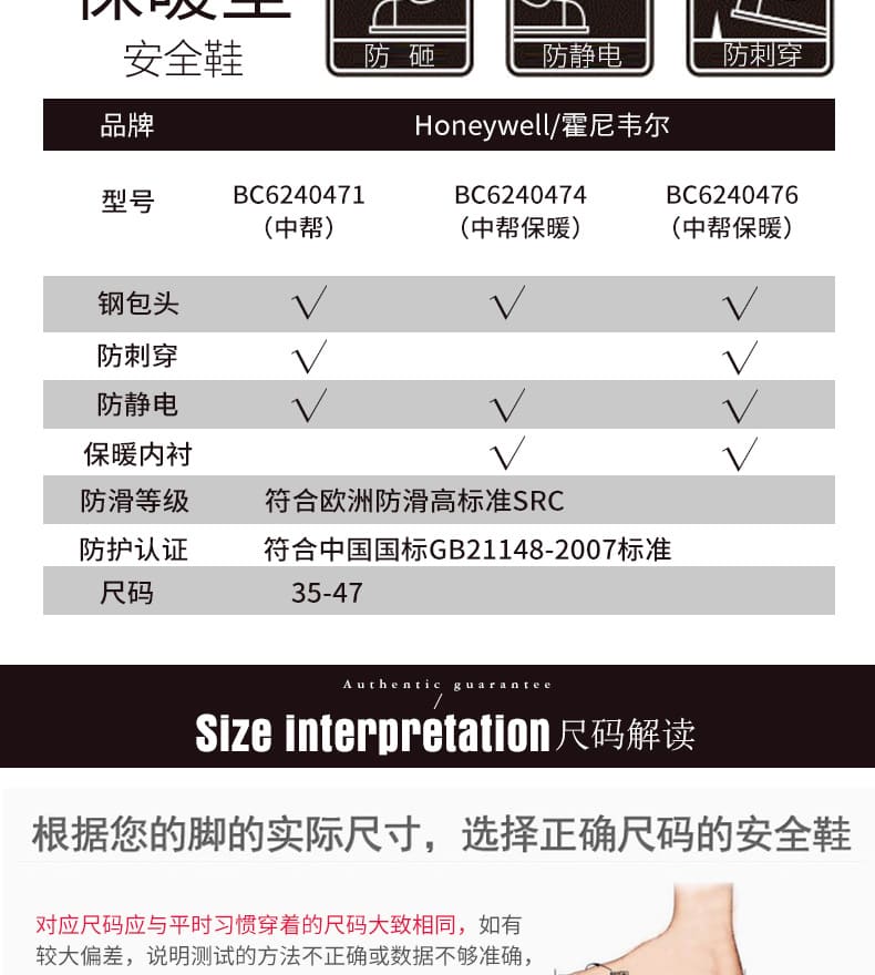 巴固（BACOU） BC6240476 保暖安全鞋 (舒适、轻便、透气、防砸、防穿刺、防静电)